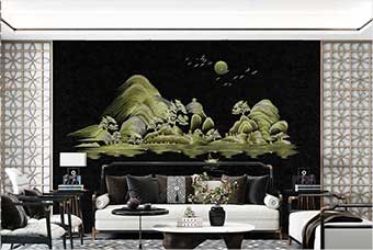 广安森佰汇航空纤维墙咔(湖光山色)